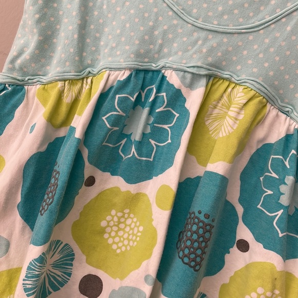 FLOWER PRINT POLKA DOT GIRLS DRESS - Picture 3 of 5